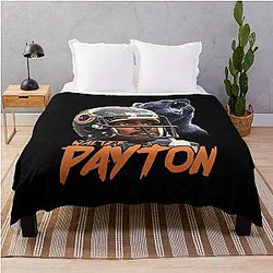 Walter Payton Vintage Chicago Bears Fan Design Throw Blanket