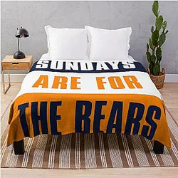 Sundays are for The Bears, Chicago Bears Throw Blanket is replaced with: Sundays are for Chicago Bears Throw Blanket