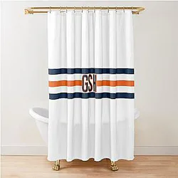 Chicago Bears GSH Stripes Shower Curtain