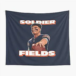 Soldier Field Justin Fields Chicago Bears Tapestry
