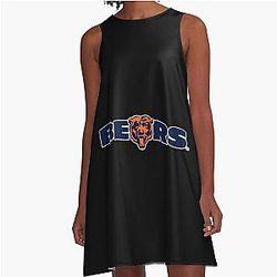 Art Chicago Bears A Line Dress