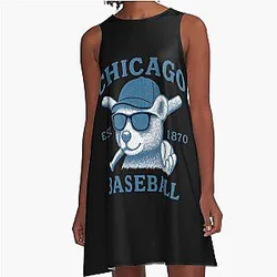 Chicago Bears Art A-Line Dress