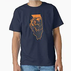 Chicago Bears Illinois NFL State Outline T-Shirt