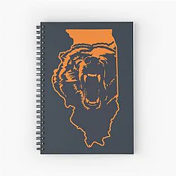 Chicago Bears Illinois NFL State Spiral Notebook