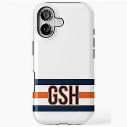 Chicago Bears Inspired GSH Stripes iPhone Case