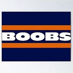 Chicago Bears Boobs Poster