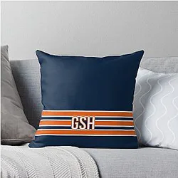 Chicago Bears GSH Stripes Throw Pillow