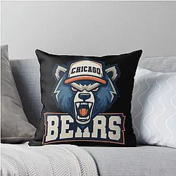 Art Chicago Bears Throw Pillow