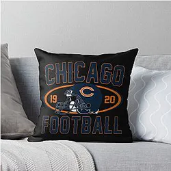 Art Chicago Bears Throw Pillow