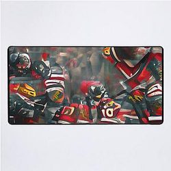 AI Art Desk Mat for Chicago Blackhawks Fans