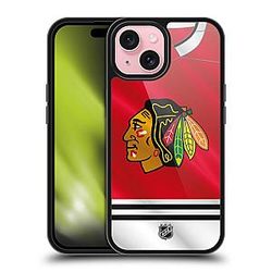 Head Case Designs Officially Licensed NHL Chicago Blackhawks Gel Armor Case Military Grade Drop Protection Compatible Apple iPhone 15