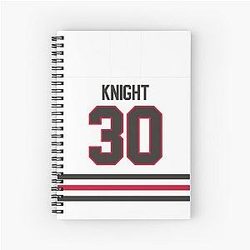 Chicago Blackhawks Spencer Knight Away Jersey Case Spiral Notebook