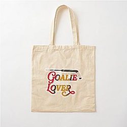 Goalie lover Chicago Black Hawks Cotton Tote Bag