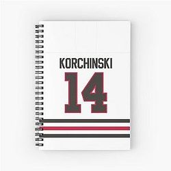 Chicago Blackhawks Kevin Korchinski Away Jersey Notebook