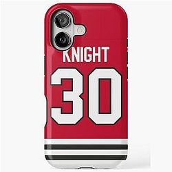 Chicago Blackhawks Spencer Knight Home Jersey iPhone Tough Case