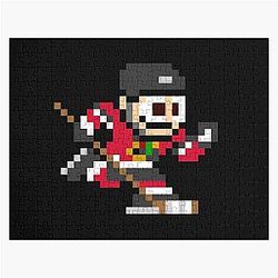 Chicago Blackhawks Home 8-bit Hockey Jigsaw Puzzle
