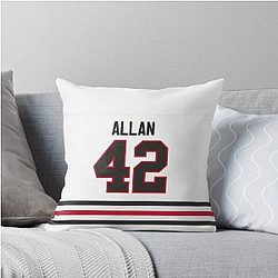 Chicago Blackhawks Nolan Allan Away Jersey Case Throw Pillow
