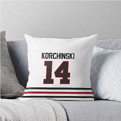 Chicago Blackhawks Kevin Korchinski Away Jersey Phone Case Throw Pillow