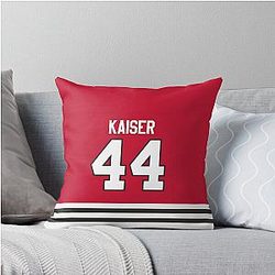 Chicago Blackhawks Wyatt Kaiser Home Jersey Case Throw Pillow