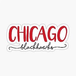 Chicago Blackhawks Lettering Sticker