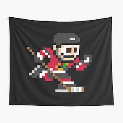 Chicago Blackhawks 8-bit Hockey Player Tapestry