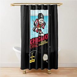 Chicago Blackhawks 8-Bit Videogame Cart Shower Curtain