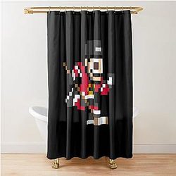 Chicago Blackhawks 8-bit Hockey Player Shower Curtain