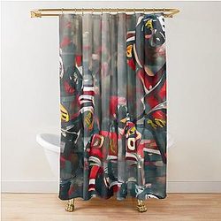 AI Art Chicago Blackhawks Shower Curtain