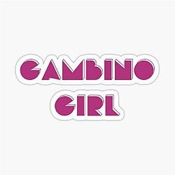Childish Gambino Type Sticker