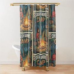 Childish Gambino Camp Retro Comic Art Shower Curtain