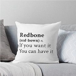 Redbone By Childish Gambino Motivational Quote Throw Pillow