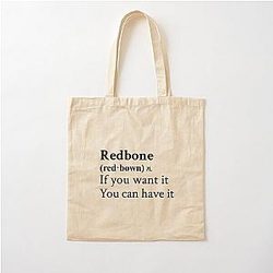 Redbone by Childish Gambino Motivational Black Cotton Tote Bag