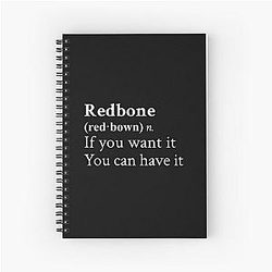 Redbone by Childish Gambino Motivational Black Spiral Notebook