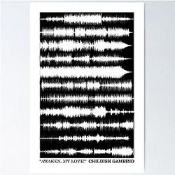 Childish Gambino "Awaken, My Love!" Minimalist Waveform Poster