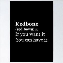Redbone by Childish Gambino Black Poster