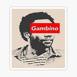 Childish Gambino art sticker