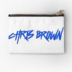 Chris Brown Graffiti Logo Zipper Pouch (Blue Edition)