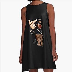 Chris Brown Retro Breezy Classic A-Line T-Shirt Dress