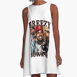 Chris Brown Breezy Bowl 2025 Multi-Era Tribute A-Line Dress