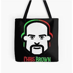 Chris Brown 2020 Green Red All Over Print Tote Bag