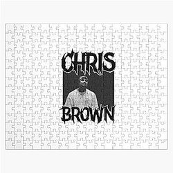 Chris Brown Black Portrait Jigsaw Puzzle