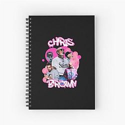 Pink Chris Brown Spiral Notebook