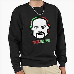 Chris Brown 2020 Green Red Pullover Sweatshirt