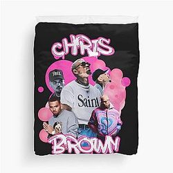 Pink Graffiti Duvet Cover by Chris Brown