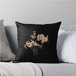 Chris Brown Trippie Middle Finger Vintage Graphic Tee Throw Pillow