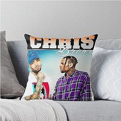 Chris Brown Throw Pillow