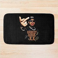Chris Brown Retro Breezy Classic T-Shirt Bath Mat
