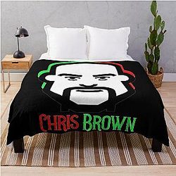 Chris Brown 2020 Green Throw Blanket