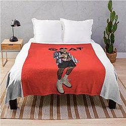 GOAT Chris Brown Throw Blanket