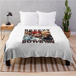 Chris Brown Breezy Bowl 2025 Multi-Era Tribute Throw Blanket